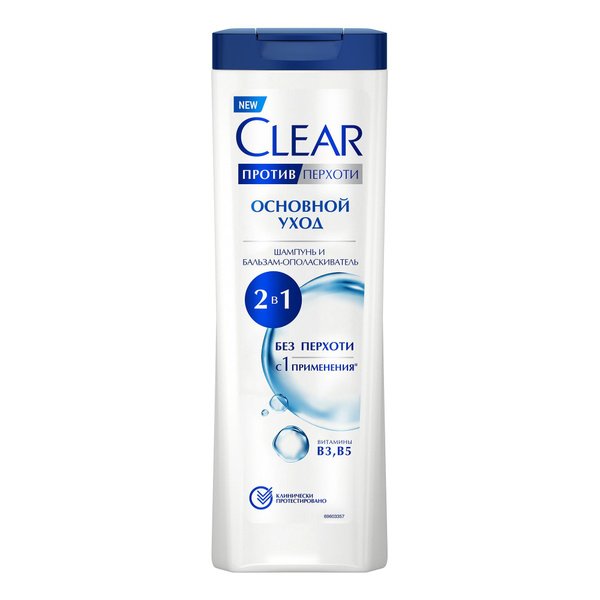 ШАМПУНЬ ОСНОВНОЙ УХОД .Ж.CLEAR 380МЛ