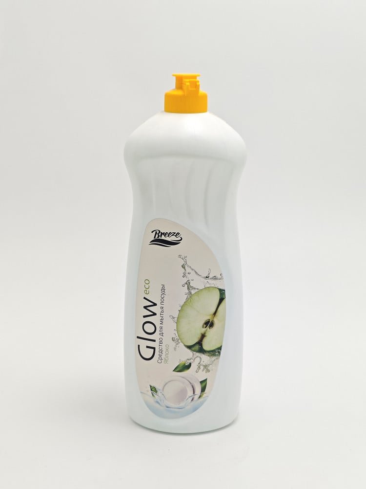 Средство для мытья посуды Glow Eco "Зеленое Яблоко", 1000мл