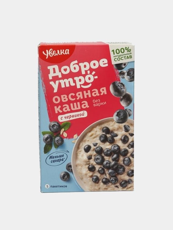 Овсянная каша "Увелка" с Черникой, 200 гр