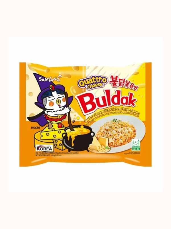 Быстрозавариваемая лапша "Samyang Buldak Quattro Cheese"