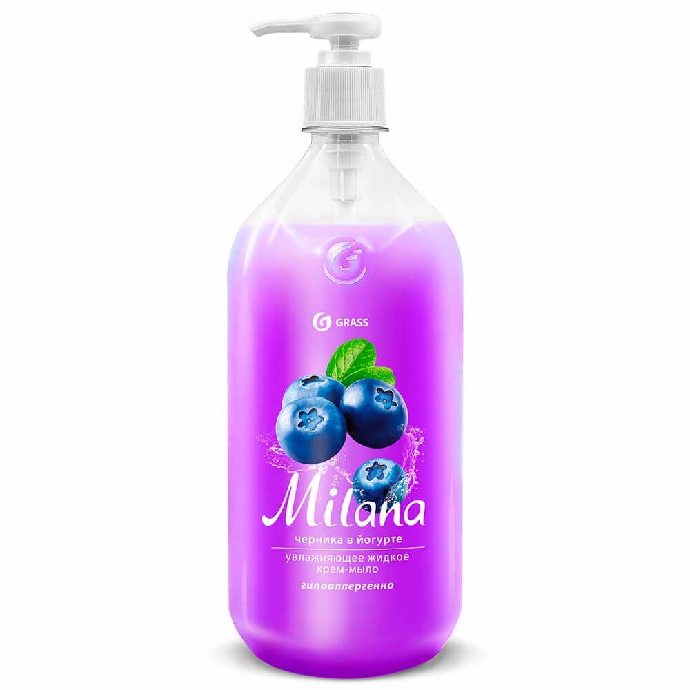 МЫЛО ЖИДКОЕ ЧЕРНИКА В ЙОГУРТЕ MILANA 1Л